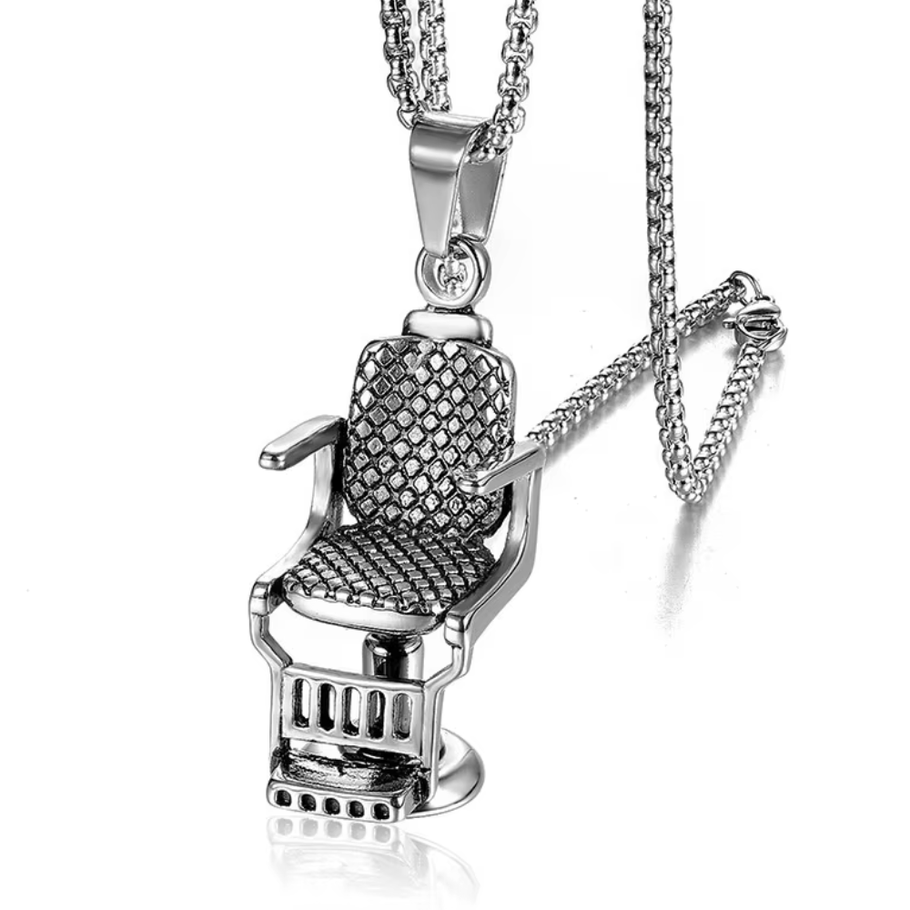 Collier Pendentif Fauteuil Barbeur