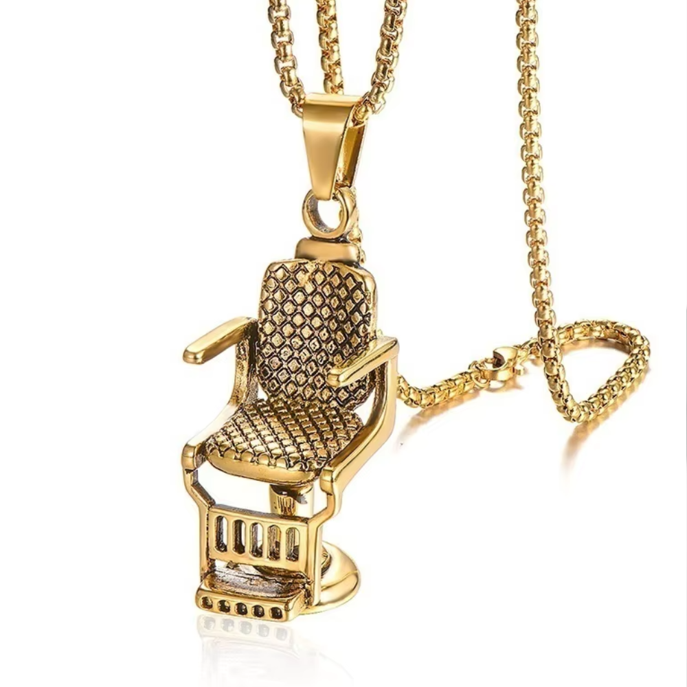 Collier Pendentif Fauteuil Barbeur