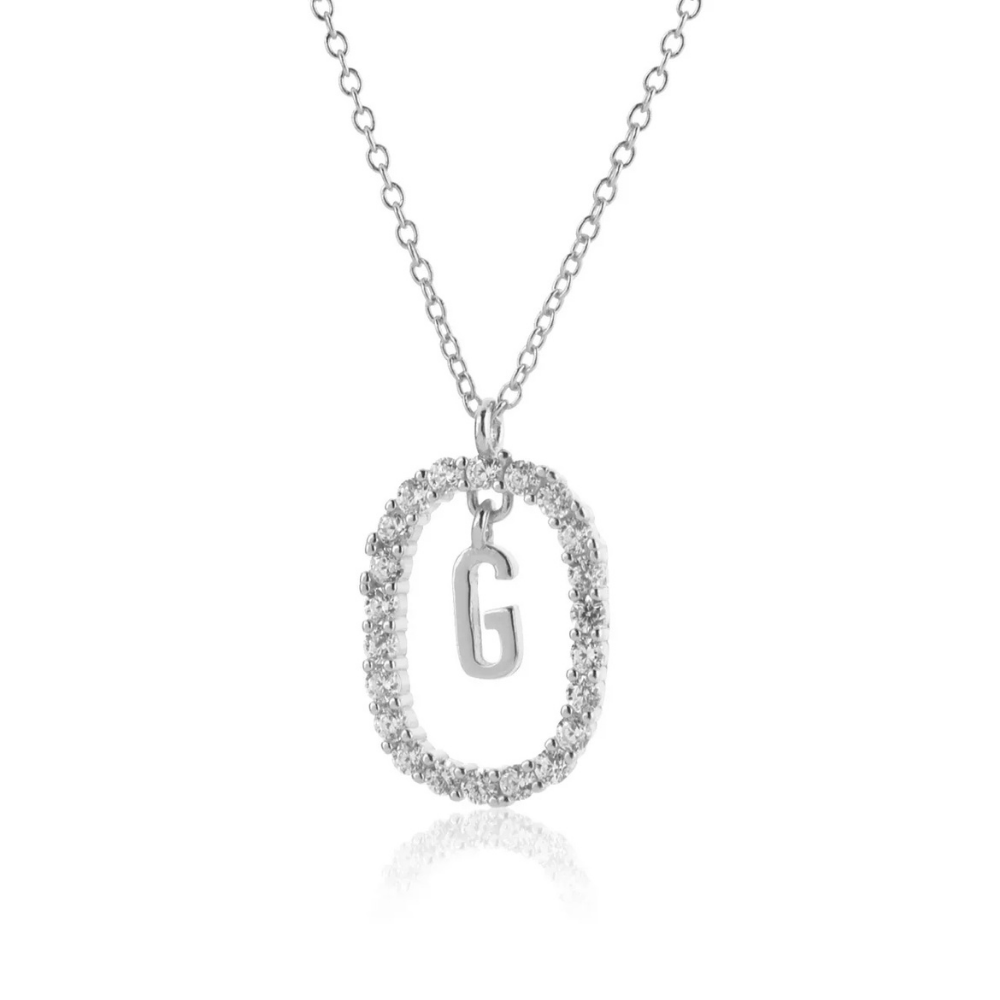 Collier Initiale G Ovale