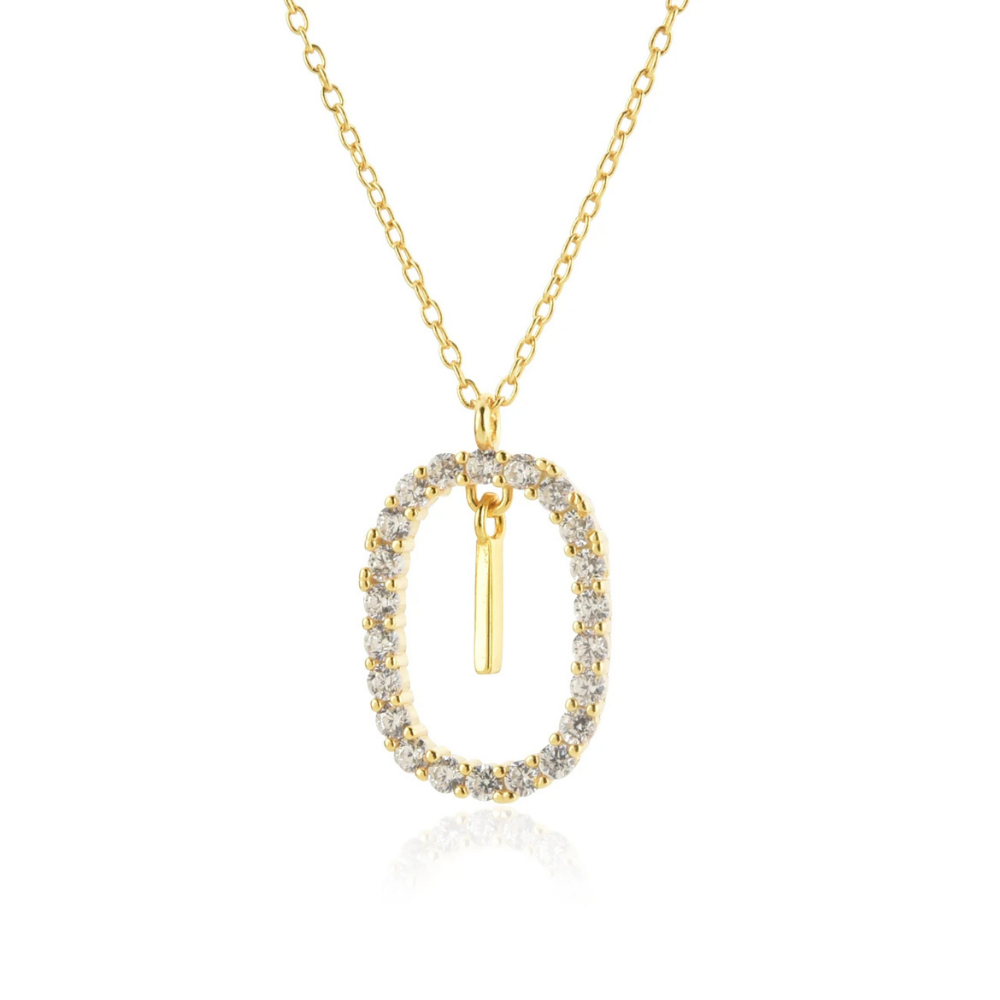 Collier Initiale I Ovale