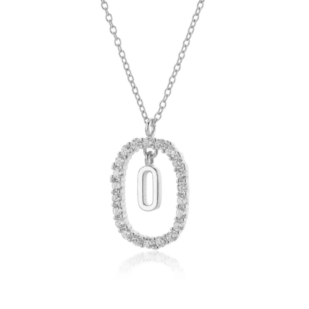 Collier Initiale O Ovale