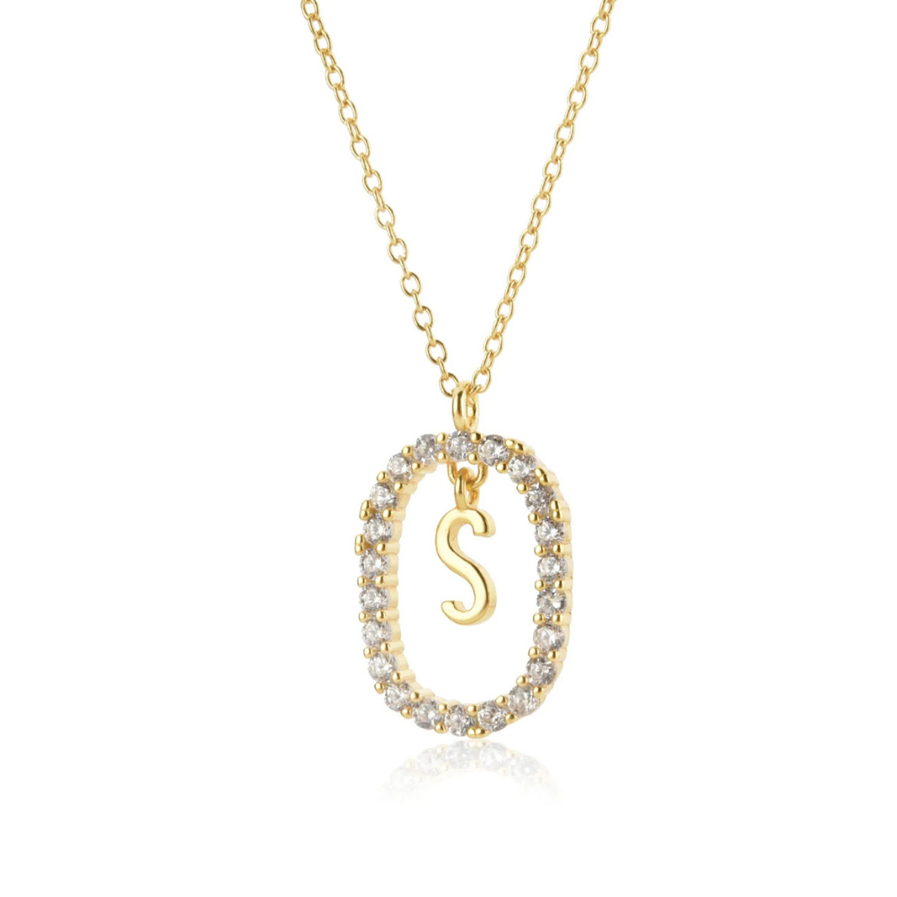 Collier Initiale S Ovale