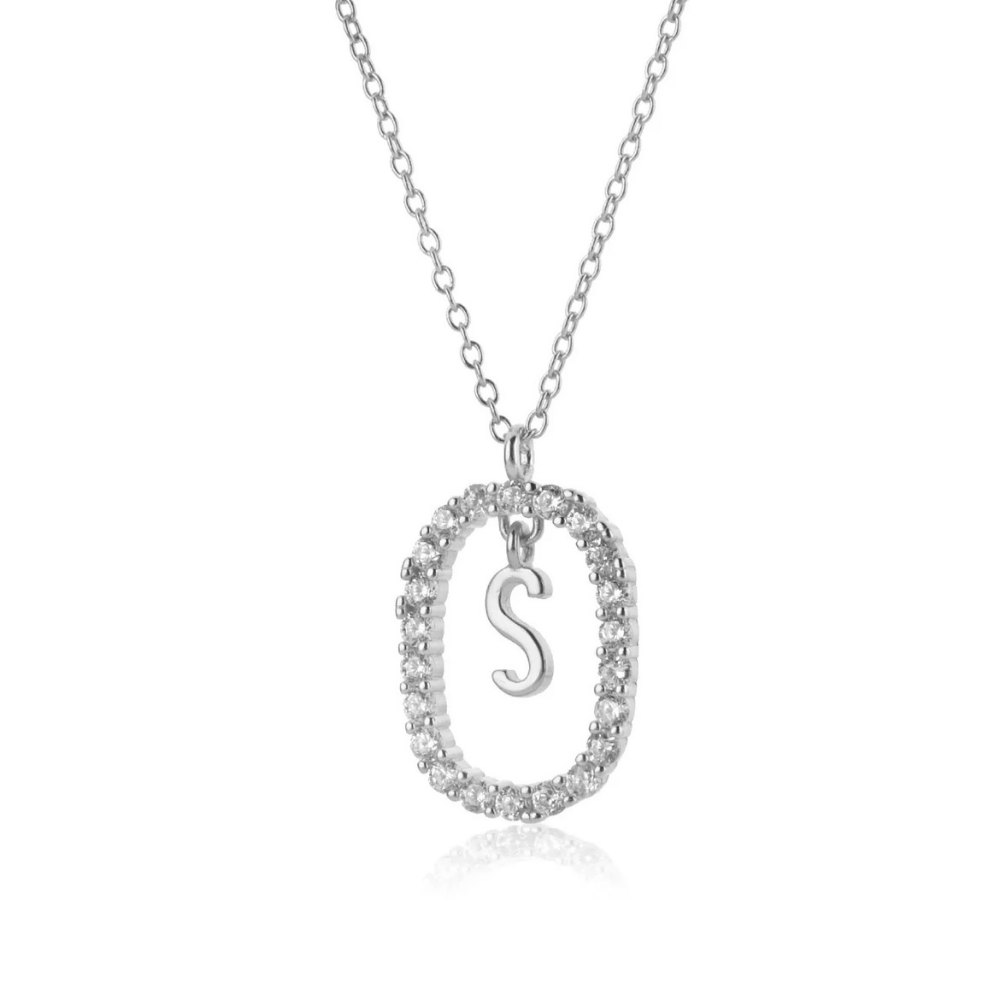 Collier Initiale S Ovale
