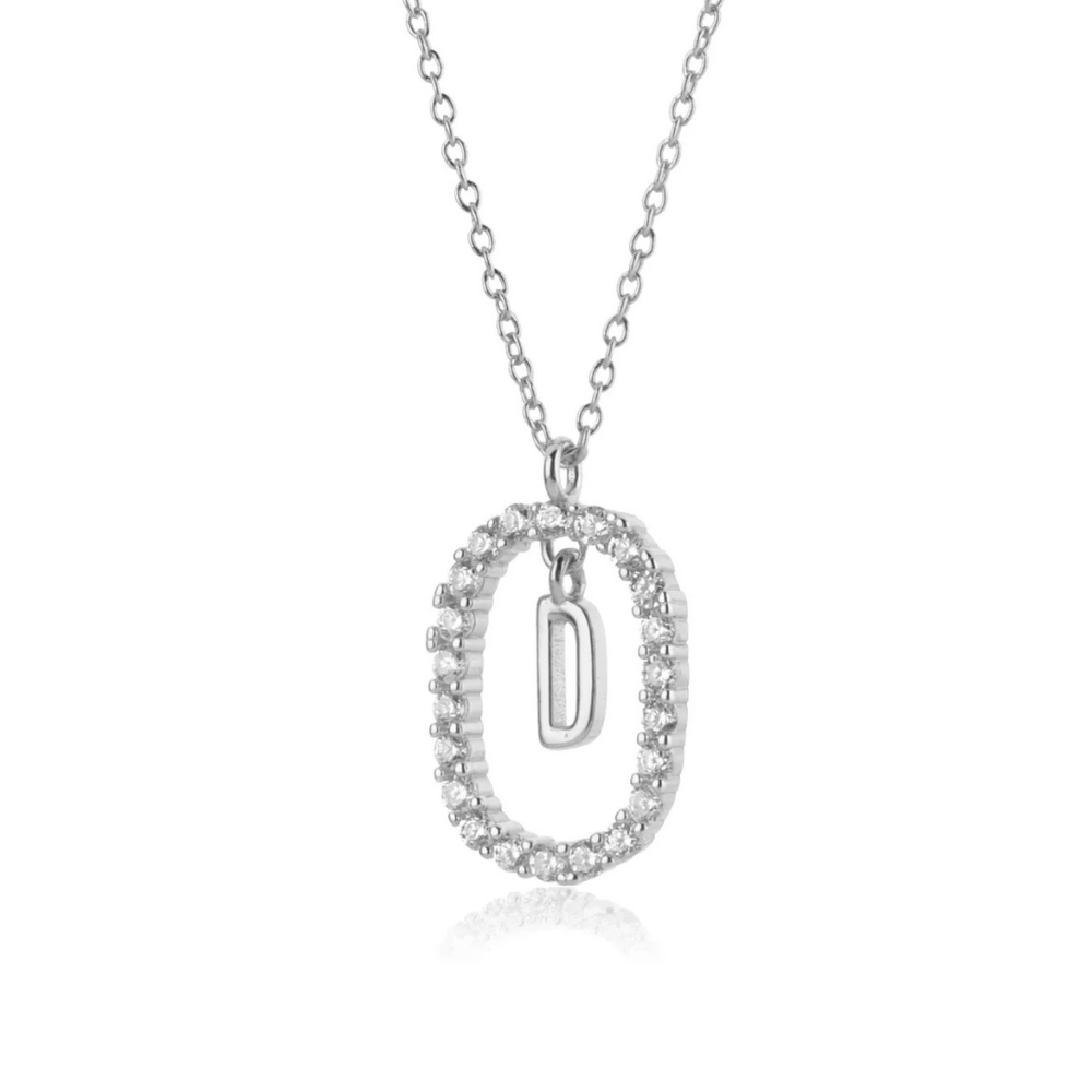 Collier Initiale D Ovale