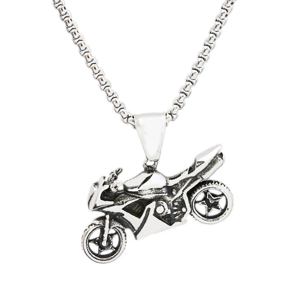Collier Pendentif Moto