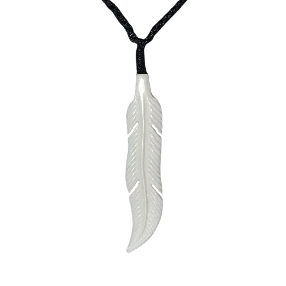 Collier avec Plume Blanche