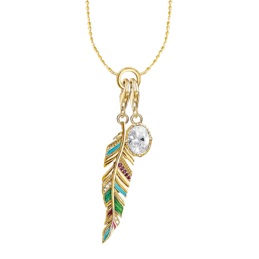 collier plume pas cher