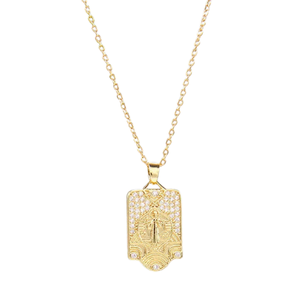 Collier Rectangulaire Vierge Marie
