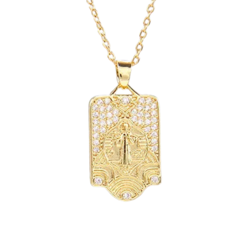Collier Rectangulaire Vierge Marie