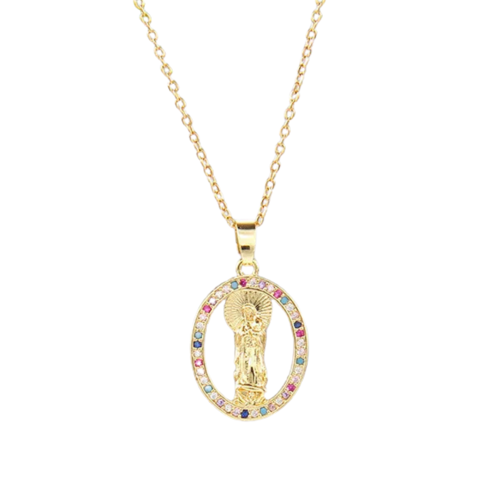 Collier Vierge Marie Ajouré