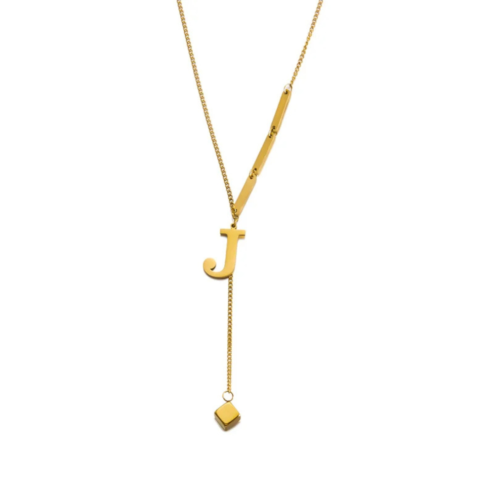 Collier en Y Lettre J