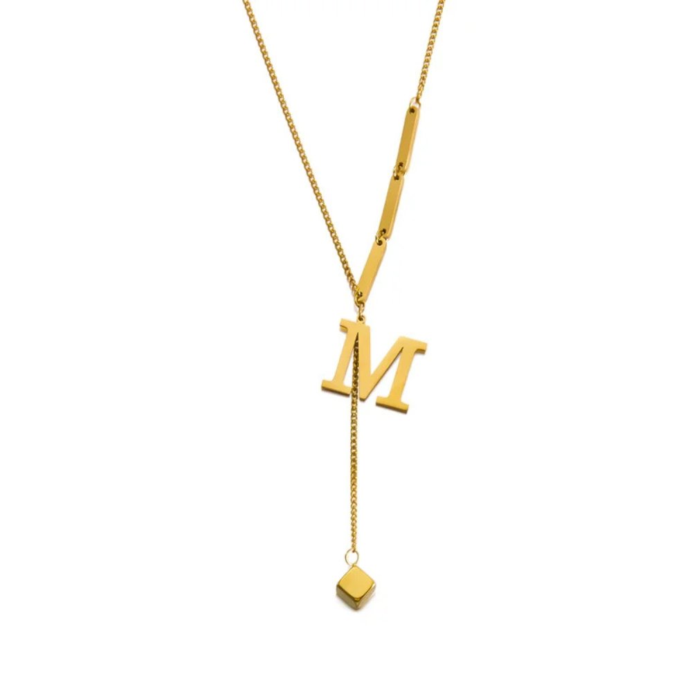Collier en Y Lettre M