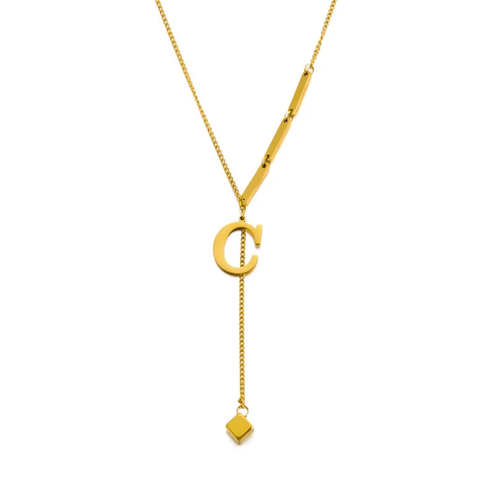 Collier en Y Lettre C