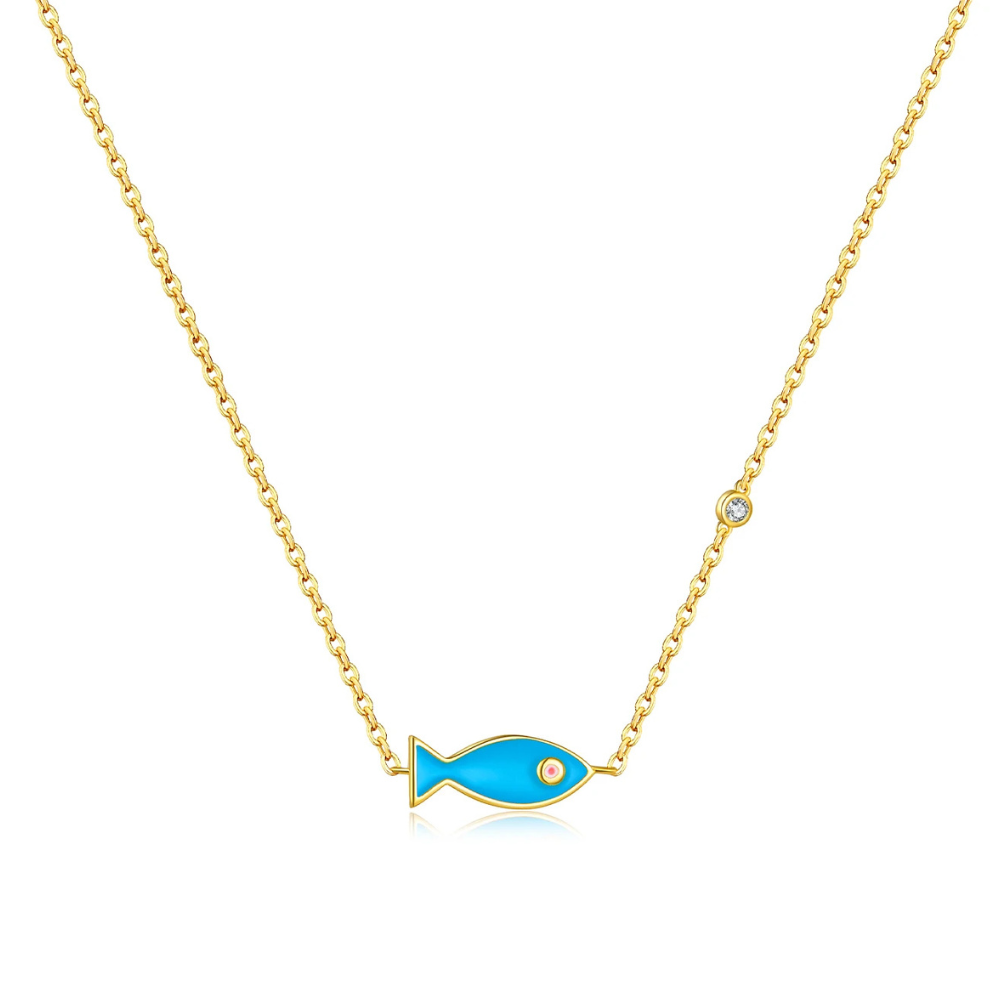 Collier Poisson Bleu