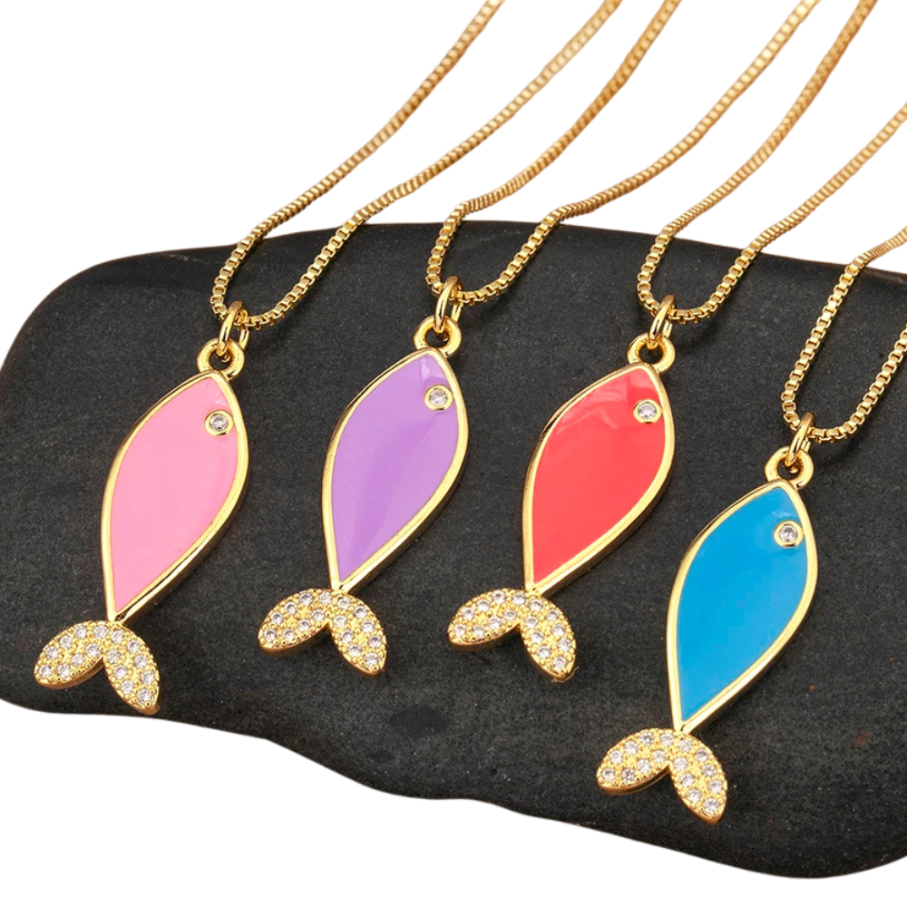 Collier Poisson Couleur