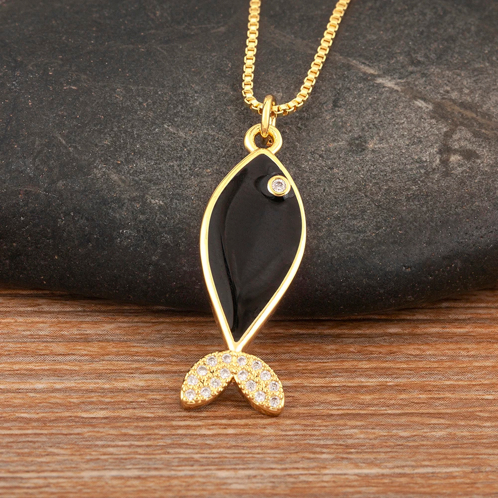 Collier Poisson noir