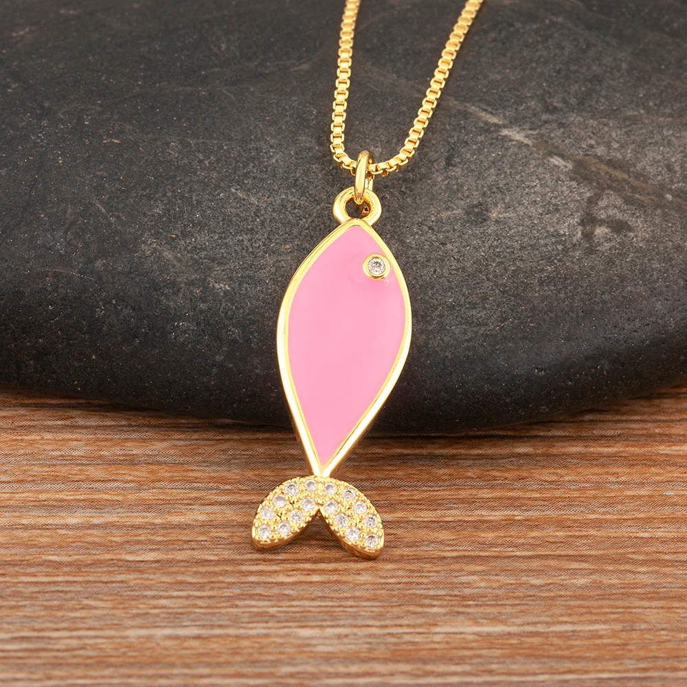 Collier Poisson rose
