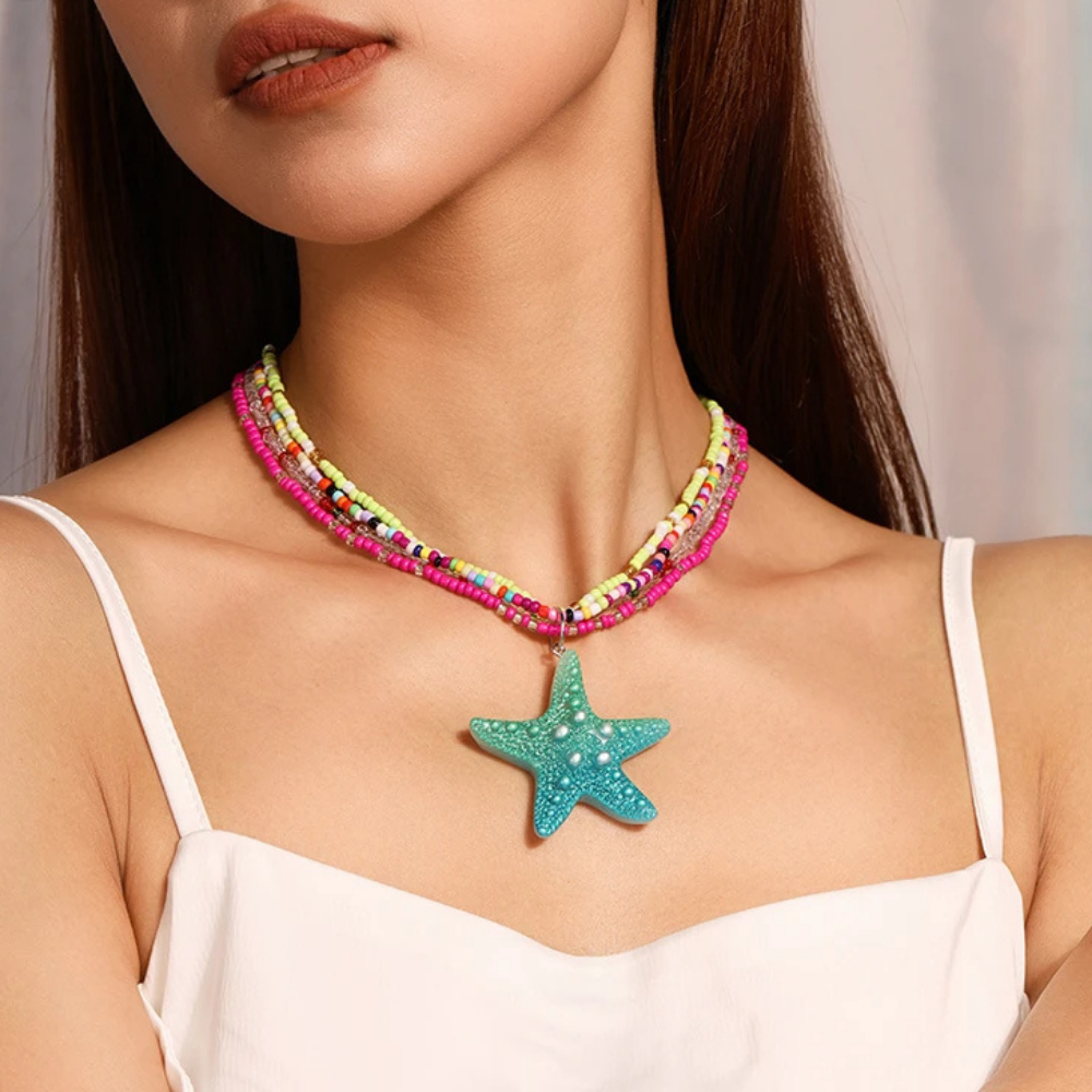 Collier Étoile de Mer Coloré