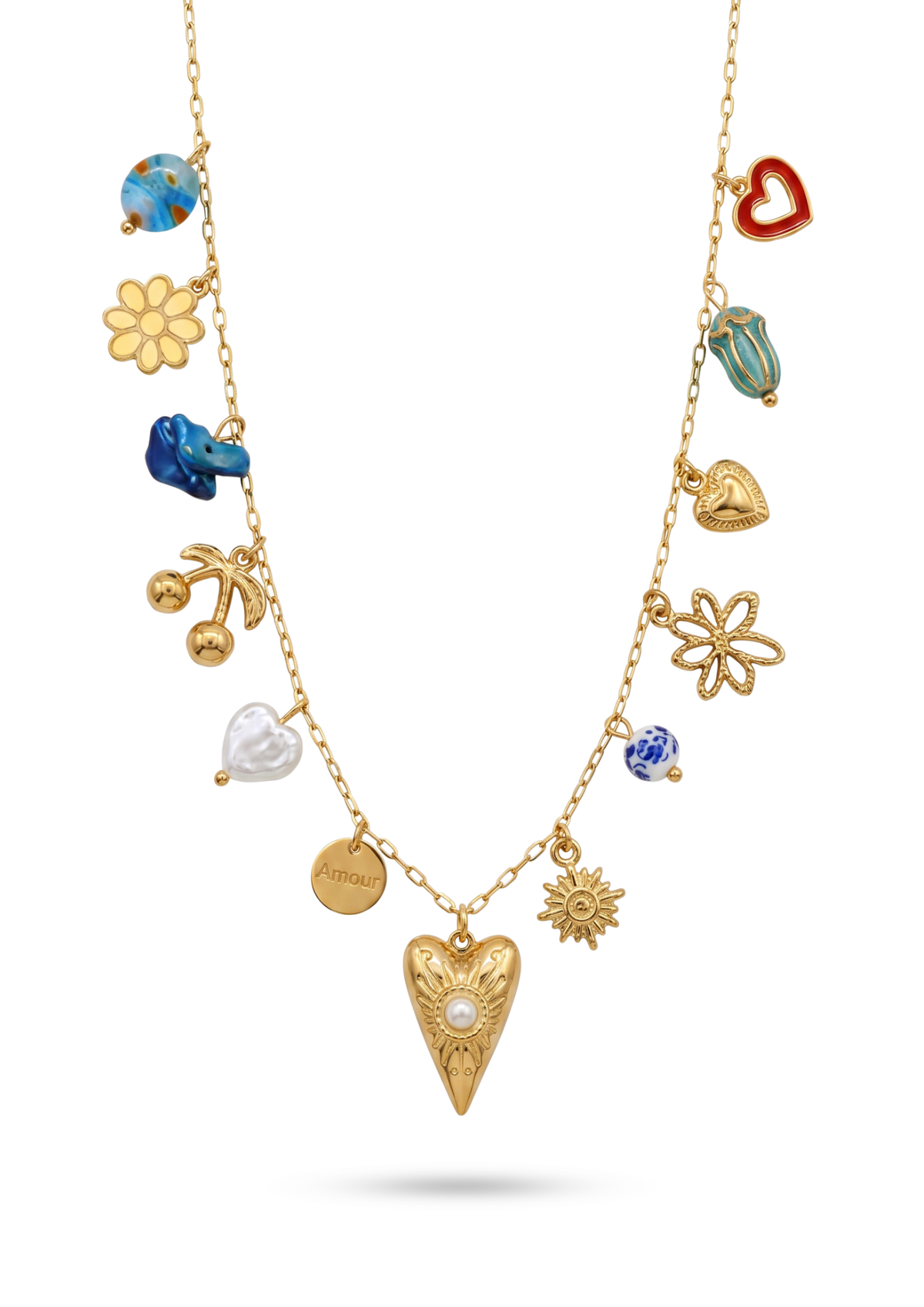 Collier Charms Multicolores Porte-Bonheur