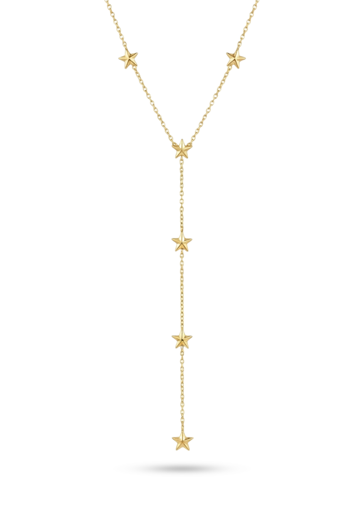 Collier Y Multi Étoiles or