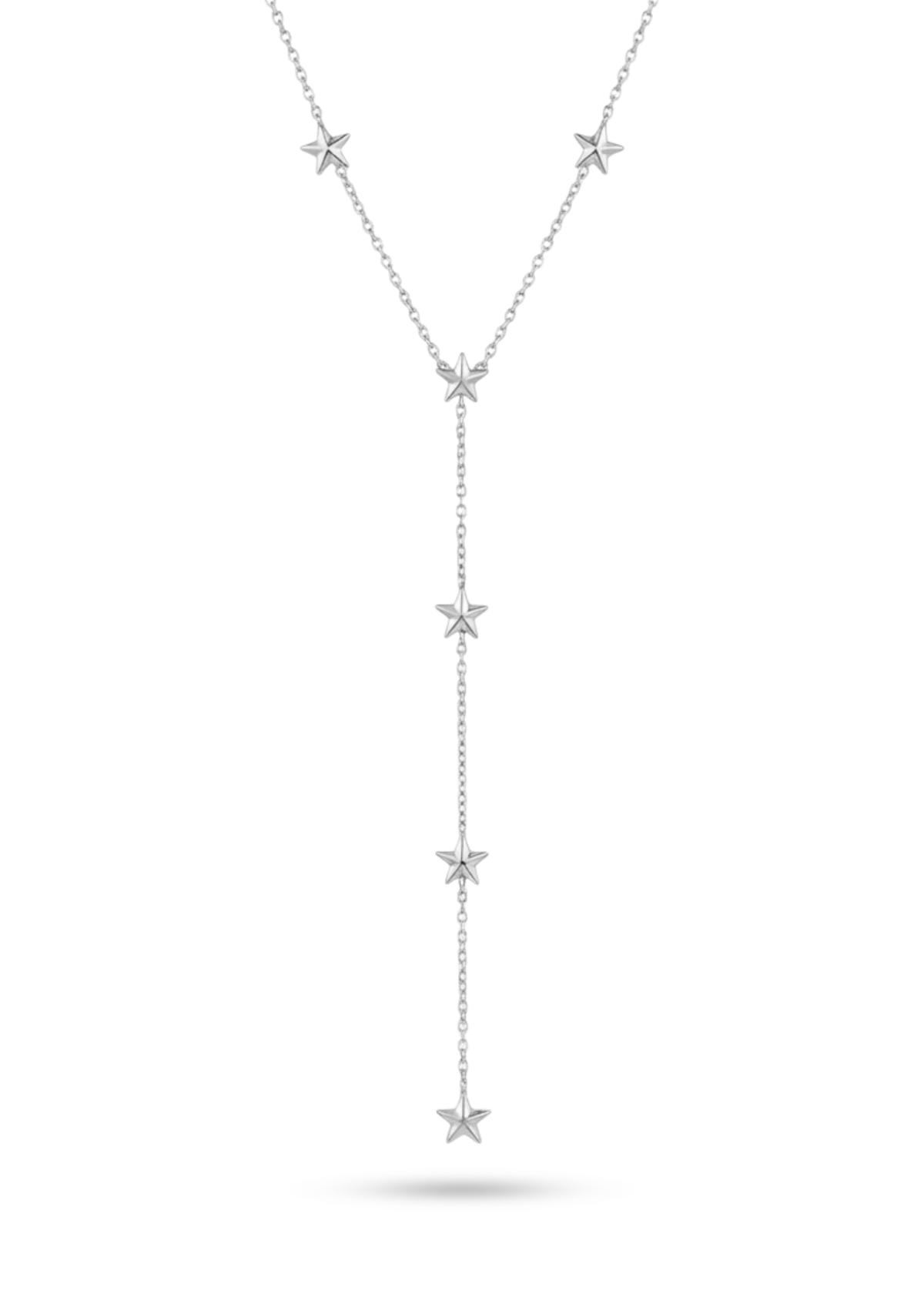 Collier Y Multi Étoiles argent