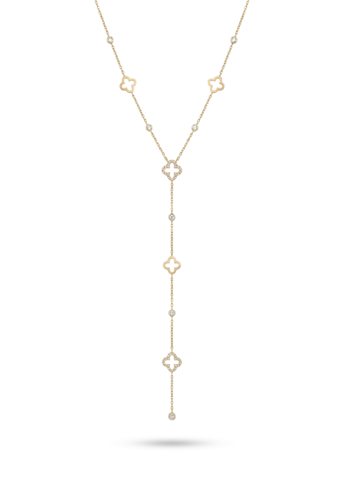 Collier Y Trèfles Ajourés or