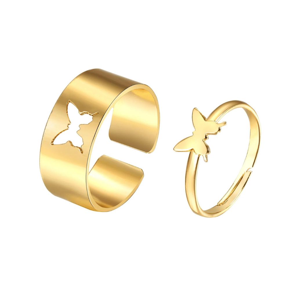 Double Bague Papillon