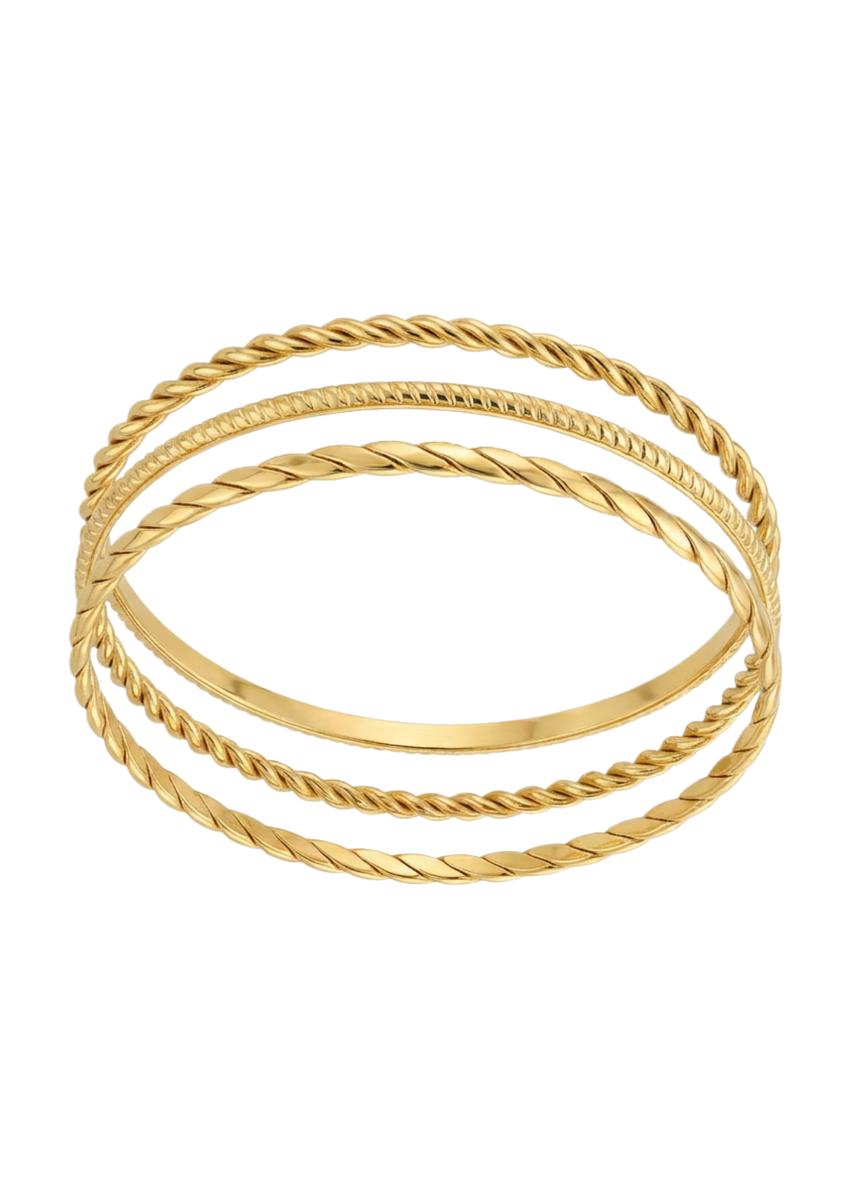 Trio Bracelet Jonc or