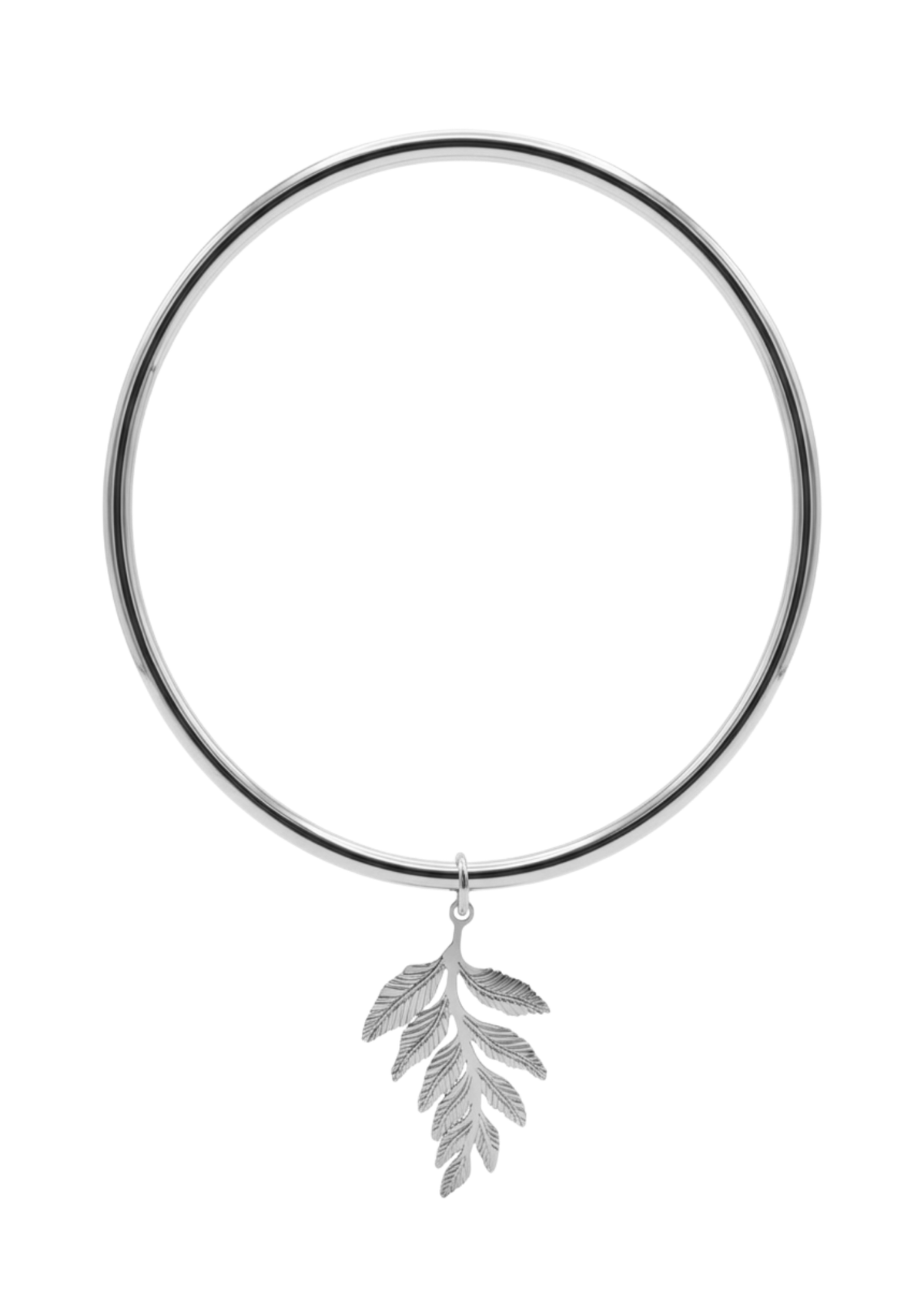 Jonc Breloque Feuille argent