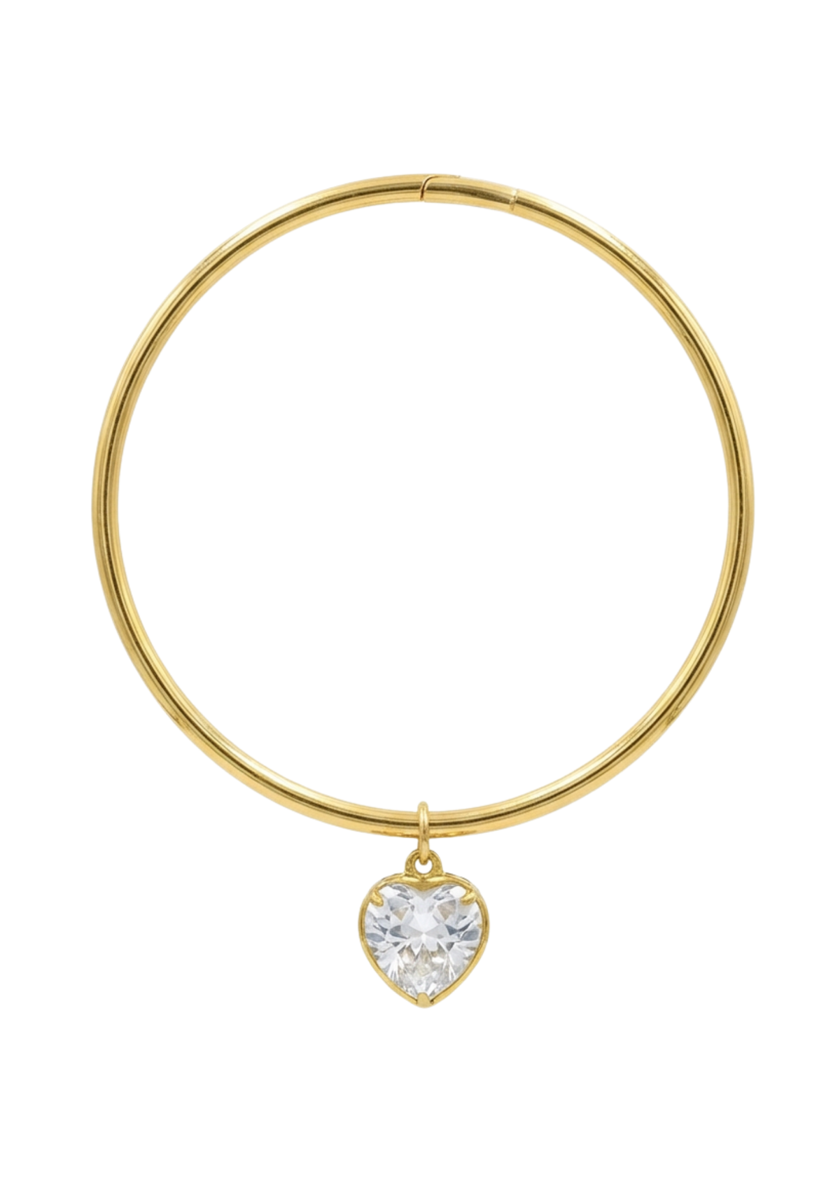 Jonc Breloque Coeur Diamant