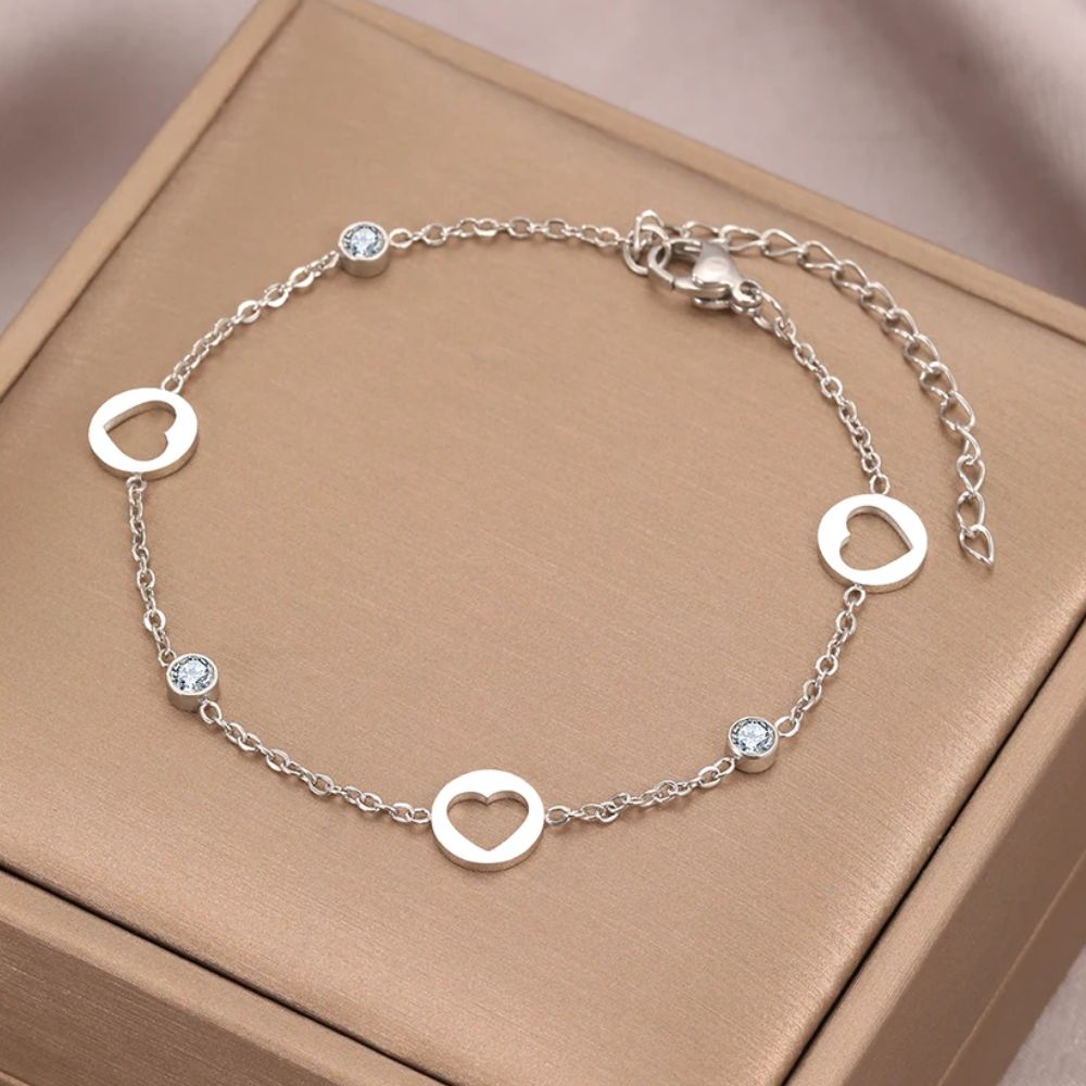 Bracelet Cœur et Diamants