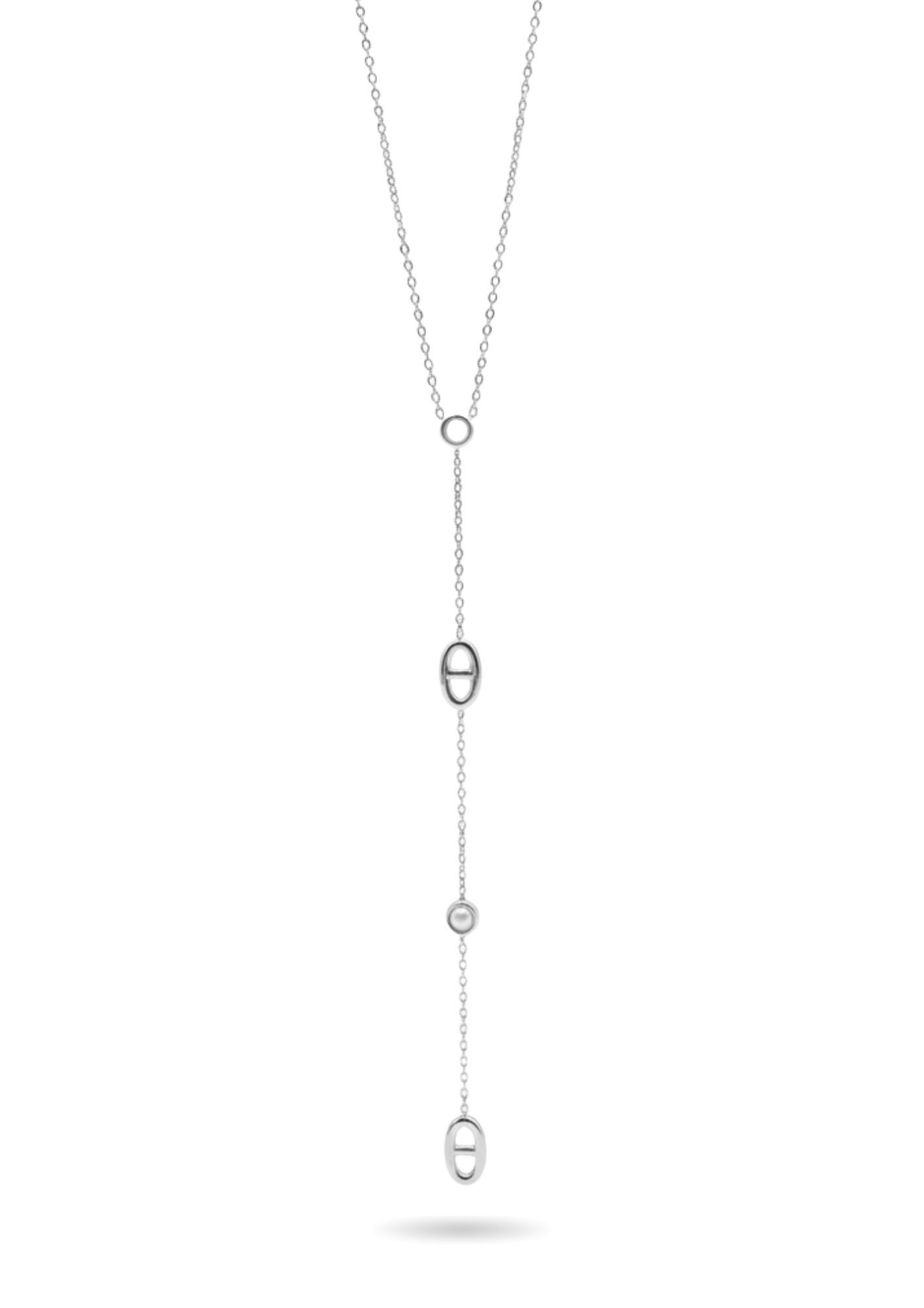 Collier Décolleté Maille Marine argent