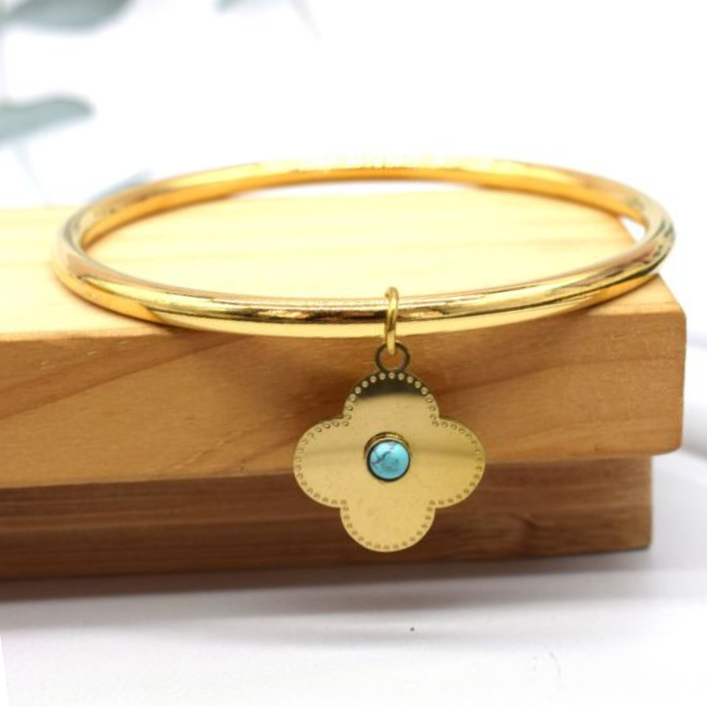 Bracelet Jonc Trèfle pas cher
