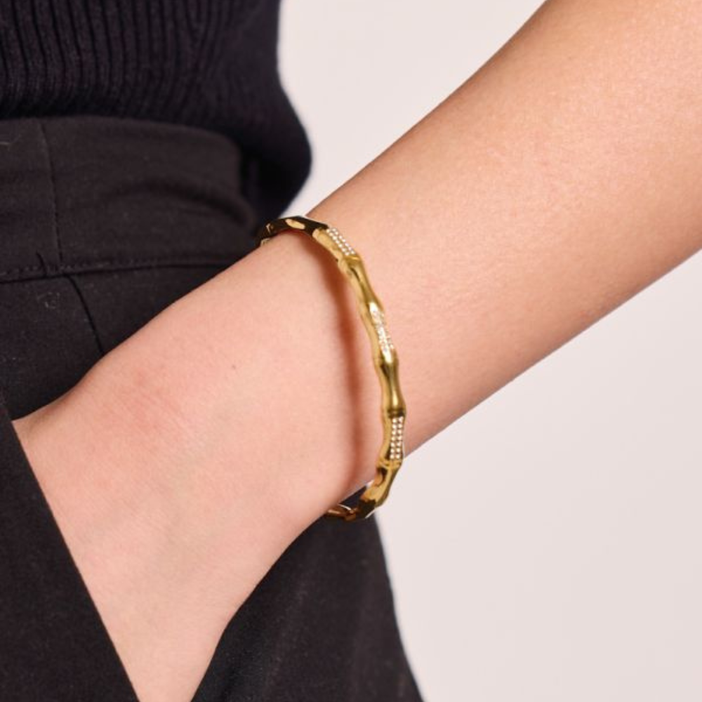 Bracelet Jonc Bambou Or