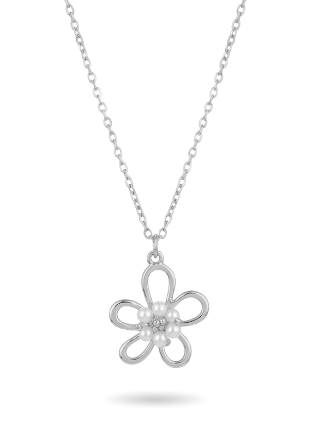 Collier Fleur avec Perles Femme