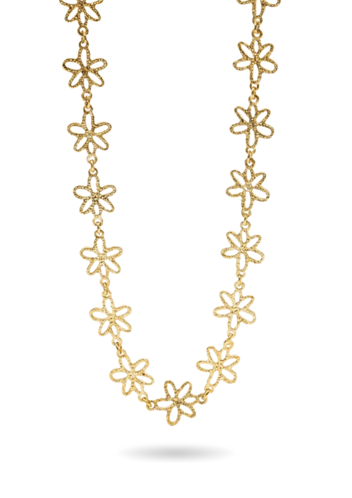 Collier Fleurs Femme Acier Inoxydable or
