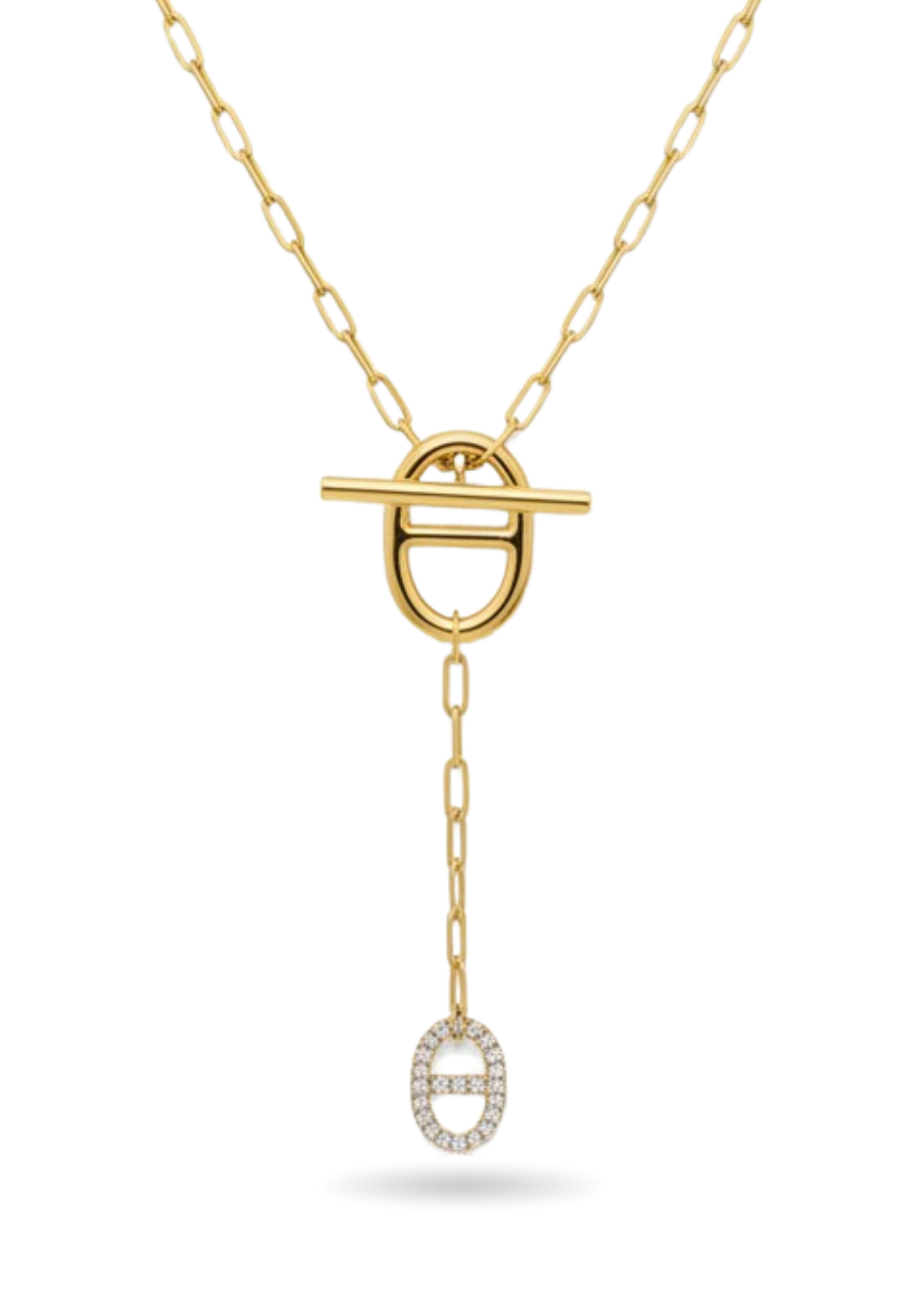 Collier Y Maille Marine Barre