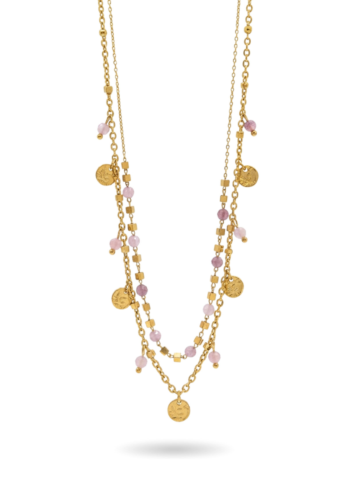Collier Double Rang Tendance Femme