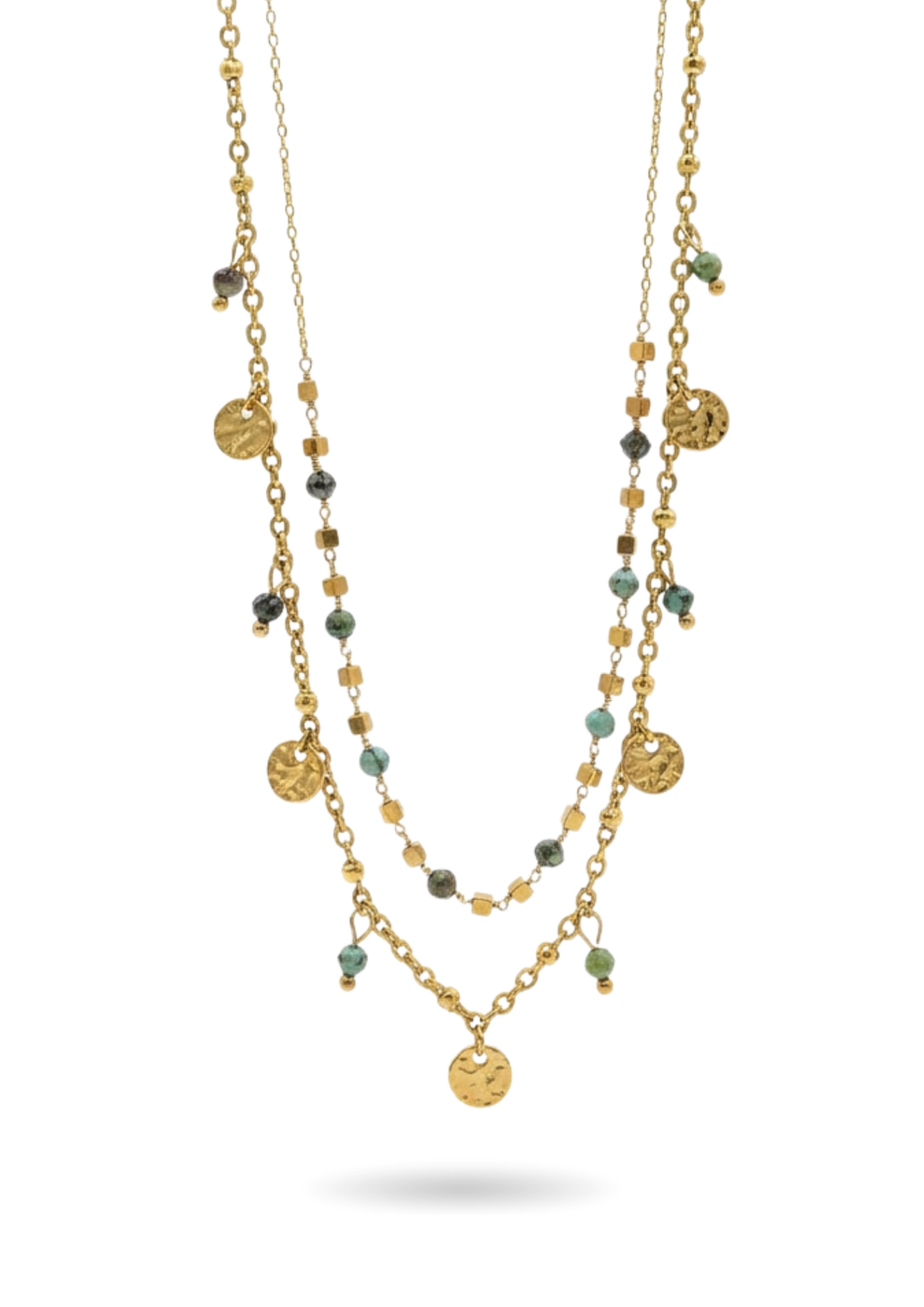 Collier Double Rang Tendance
