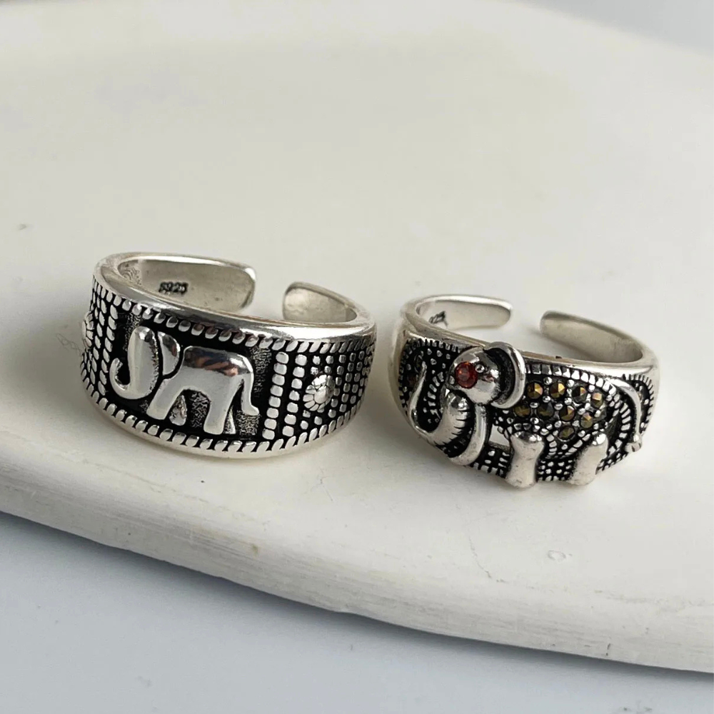 Bague Éléphant Ethnique reglable