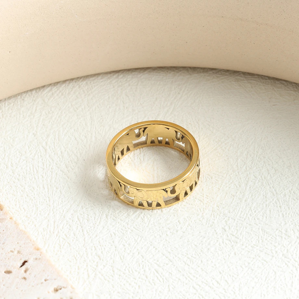 Bague Éléphant Or anneau