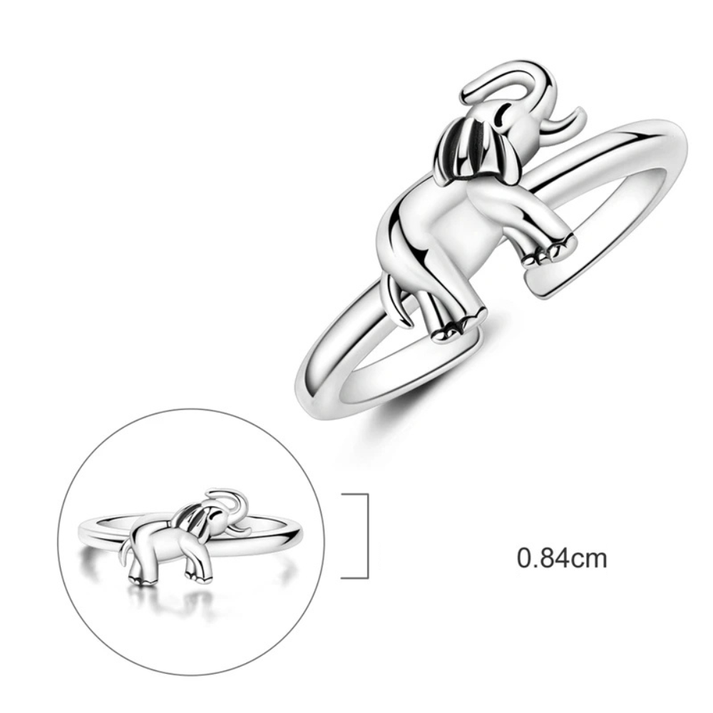 Bague Éléphant Argent Femme design
