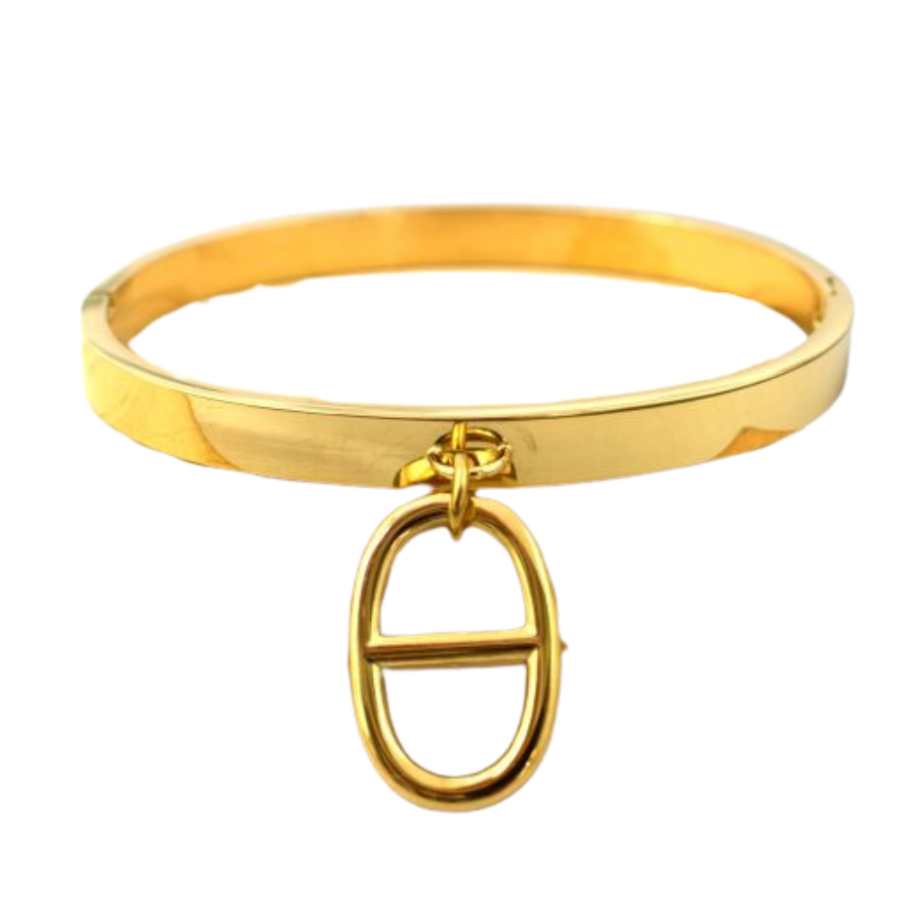 Jonc Breloque Ovale Barre