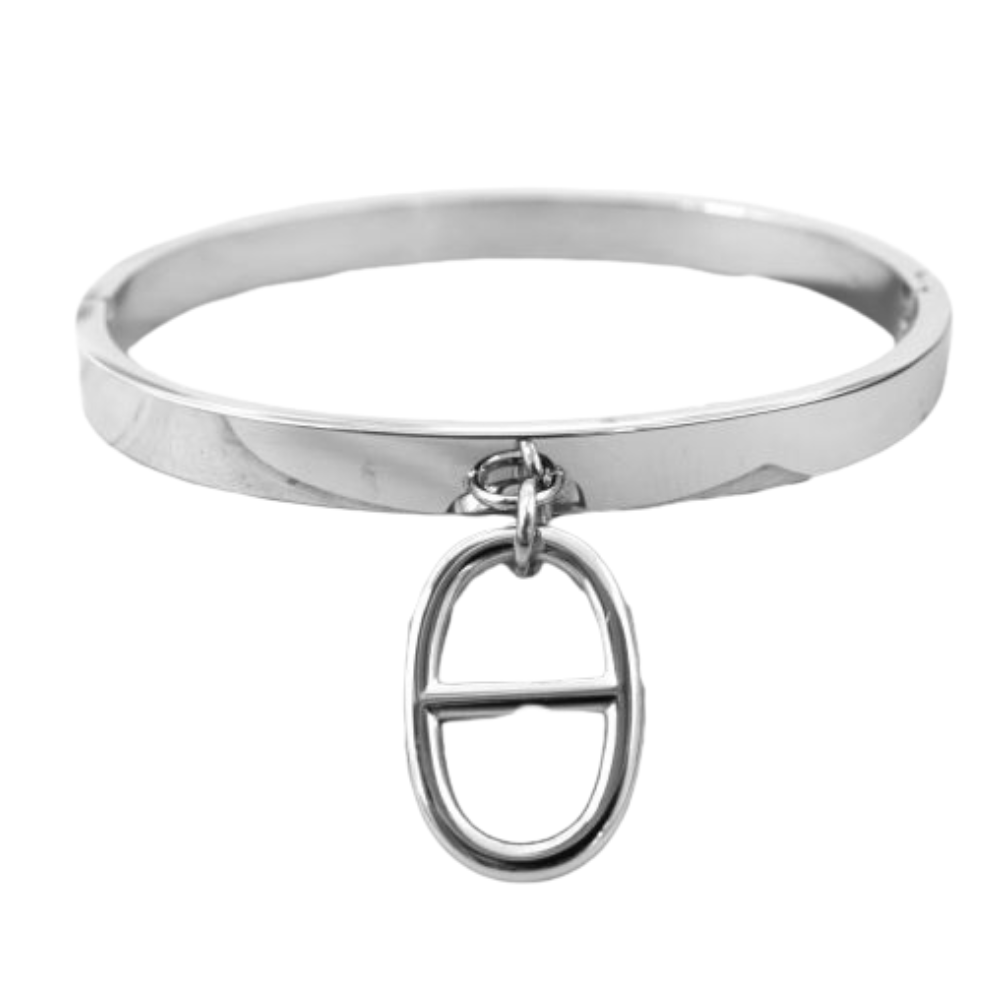 Jonc Breloque Ovale Barre