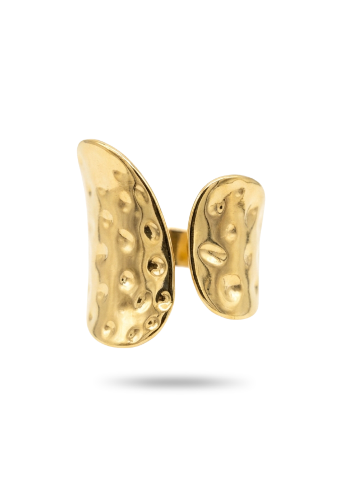 Bague Martelée Asymétrique or