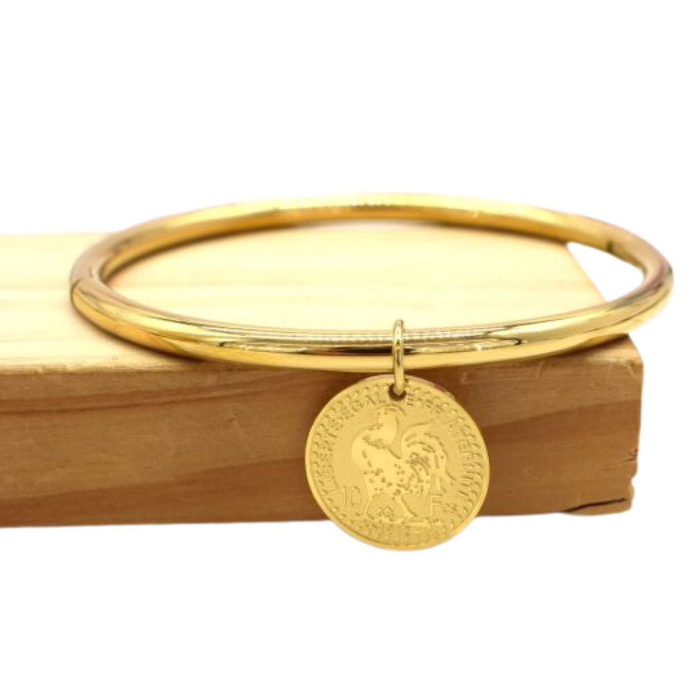 Jonc Breloque Pièce Monnaie