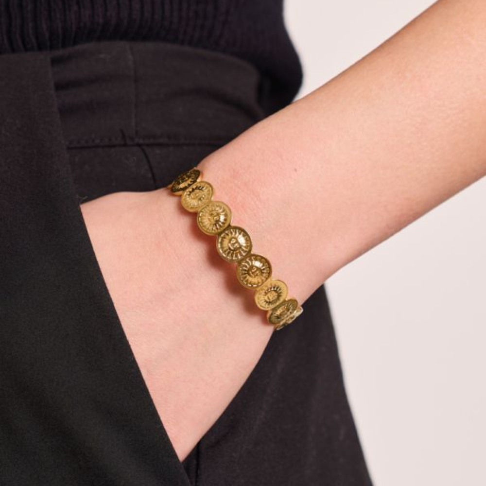 Bracelet Jonc Médaillon Soleil