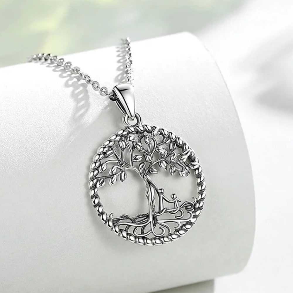 Collier Arbre de Vie Mère et Enfants argent