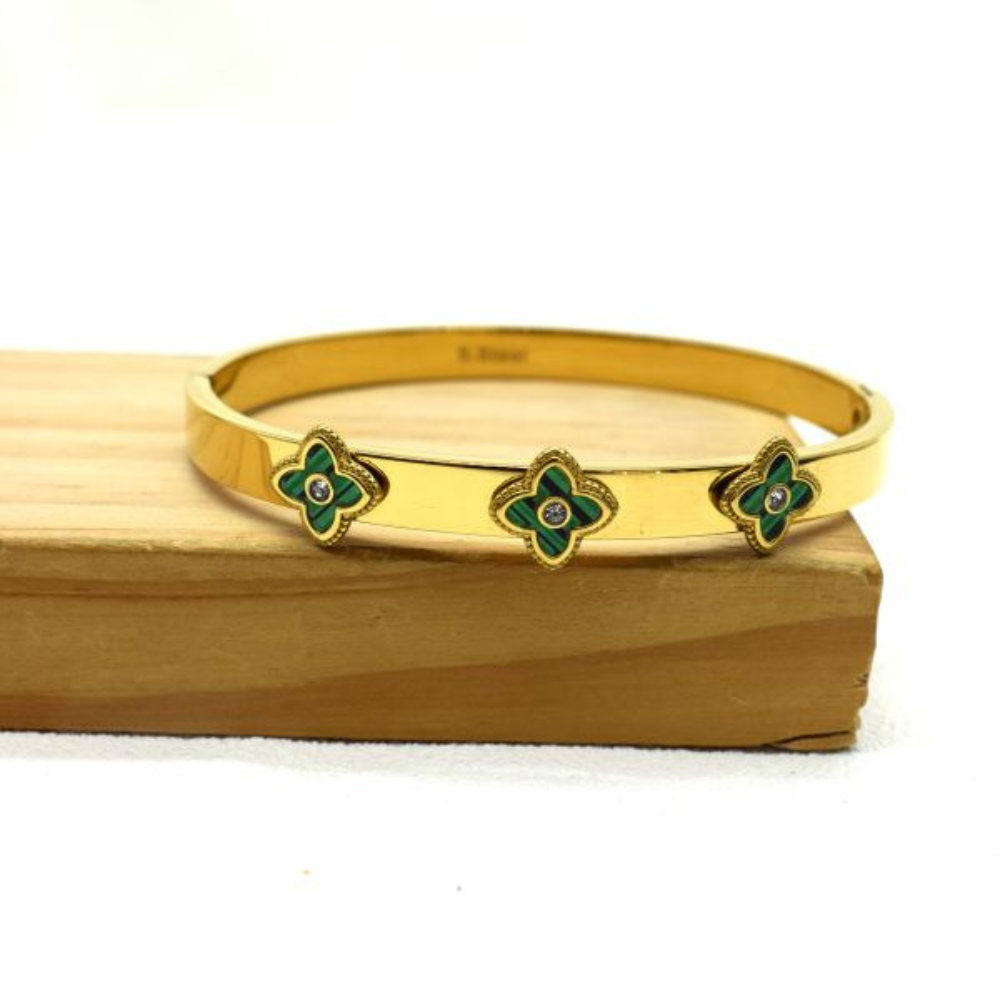 Bracelet Jonc Trèfle Design pas cher