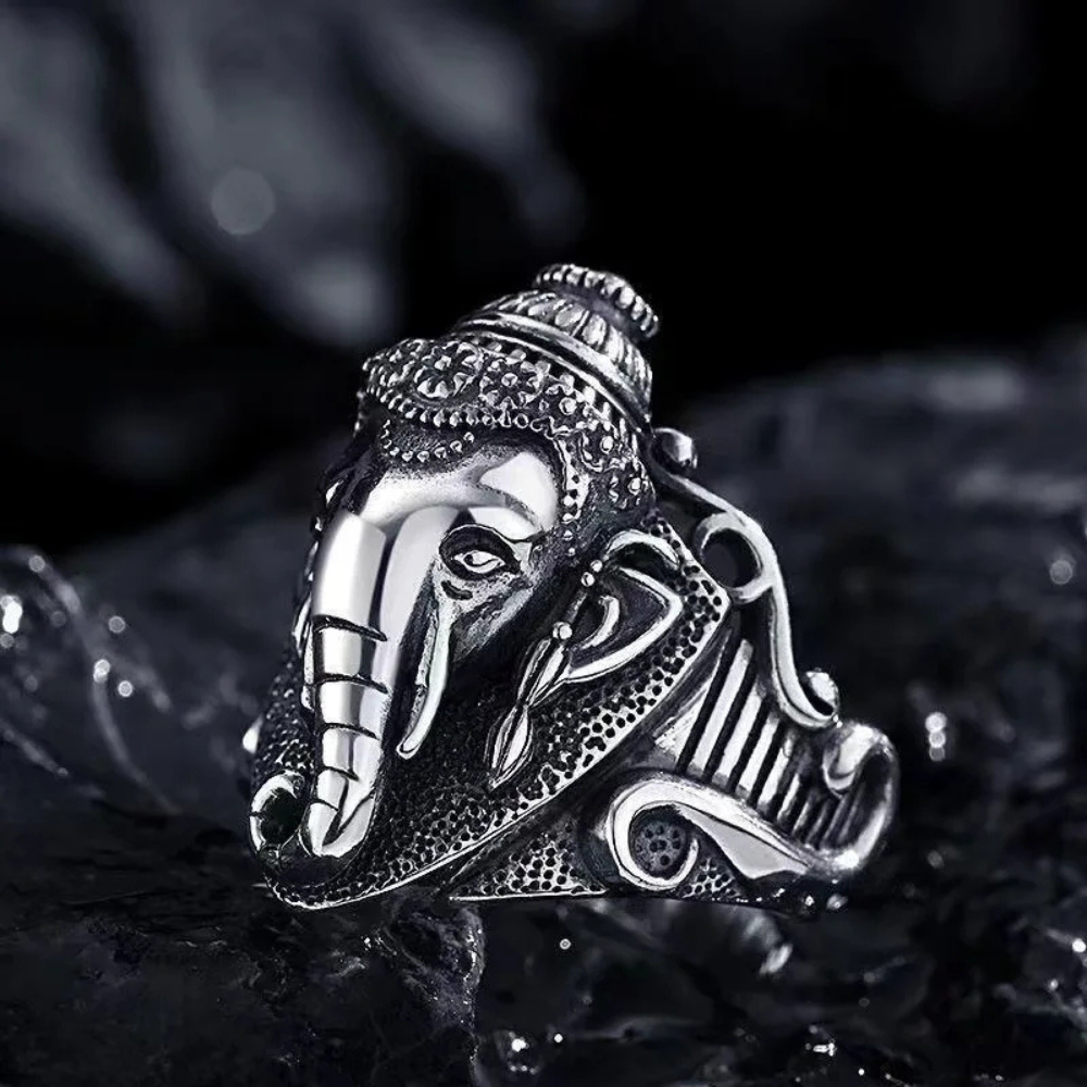 Bague Tête Éléphant Homme pas cher